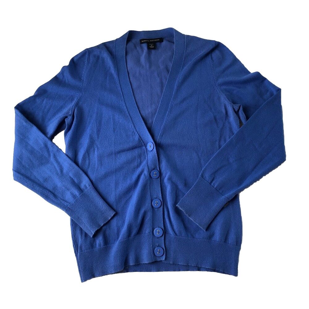 Banana Republic Women’s Button Down Cardigan Blue Size Petite Small